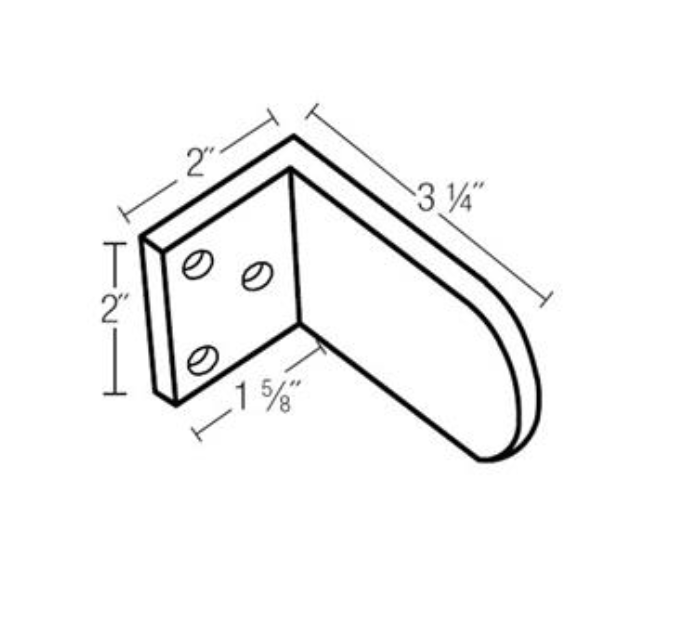 Ashley Norton BZ.3550 3 1/4 Extended Gate Stop - Dark Bronze
