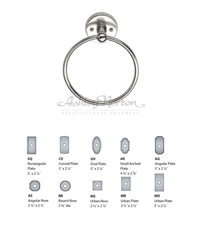 Ashley Norton BZ.AG100 Towel Ring - Dark Bronze