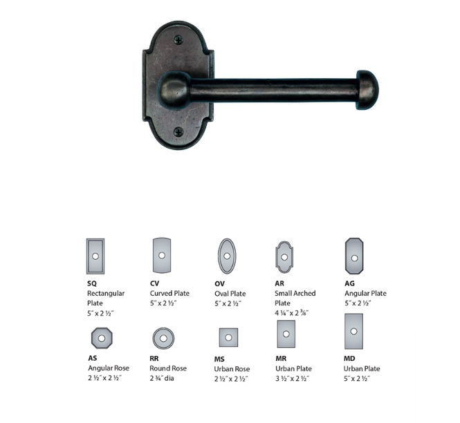 Ashley Norton BZ.AG145 SIngle Side Toilet Paper Holder - Dark Bronze