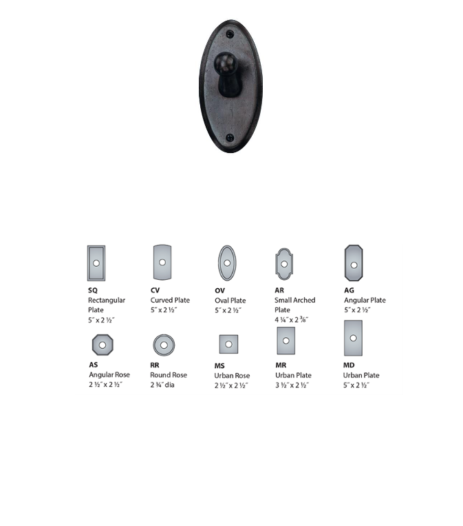 Ashley Norton BZ.RR410 Hook On Round Escutcheon - Dark Bronze