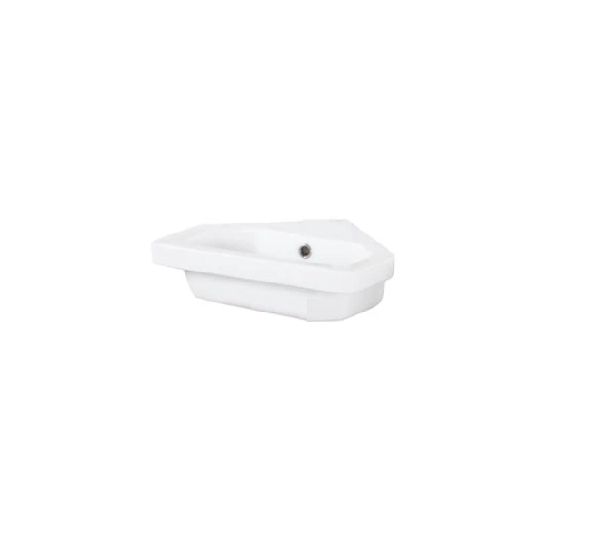 Barclay B/3-1091WH Resort Corner Basin Only - 1 Hole - White