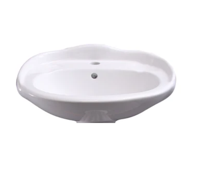 Barclay B/3-3054WH Arianne 19 Basin Only With 4 Center Set With Overflow - White