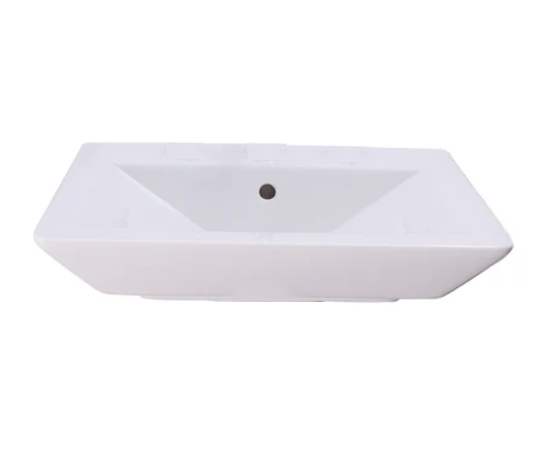Barclay B/3-368WH Opulence 23 Basin Only Rect. Bowl 8 Widespread - White
