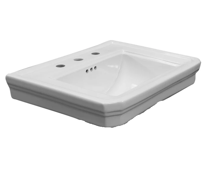 Barclay B/3-9101WH Drew 770 Basin Only With 1 Hole Overflow - White