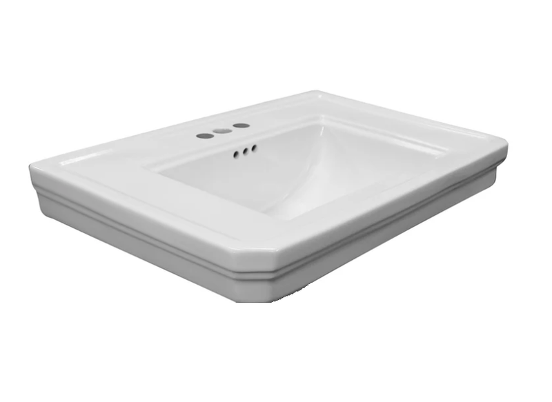 Barclay B/3-9104WH Drew 770 Basin Only for 4" Centerset Hole Overflow - White