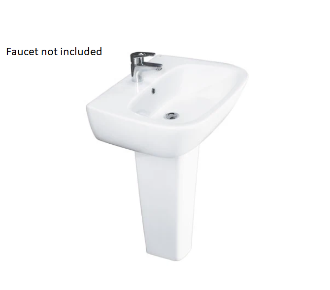 Barclay B/3-141WH Elena 500 Lavatory Pedestal and Basin 1 Hole - White