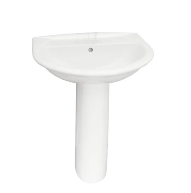 Barclay B/3-351WH Karla 650 Lavatory Pedestal and Basin 1 Hole - White