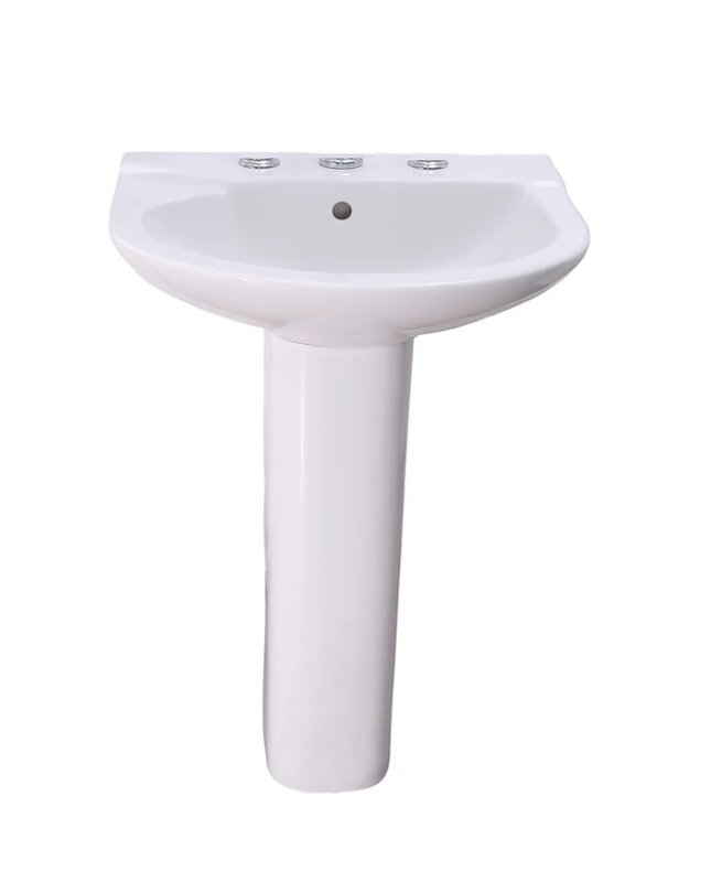 Barclay B/3-421WH Anabel 555 Lavatory Pedestal and Basin 1 Hole - White