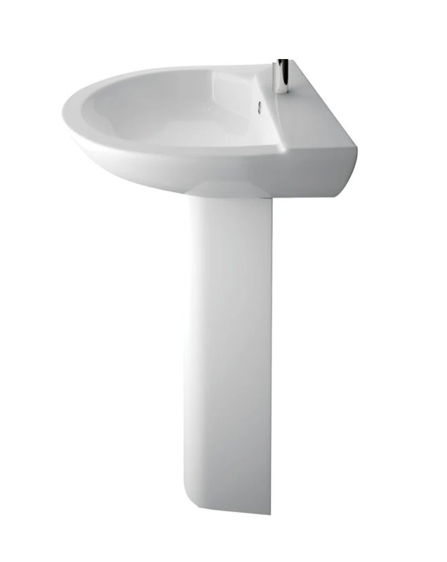 Barclay B/3-428WH Anabel 555 Lavatory Pedestal and Basin 8" Centerset - White