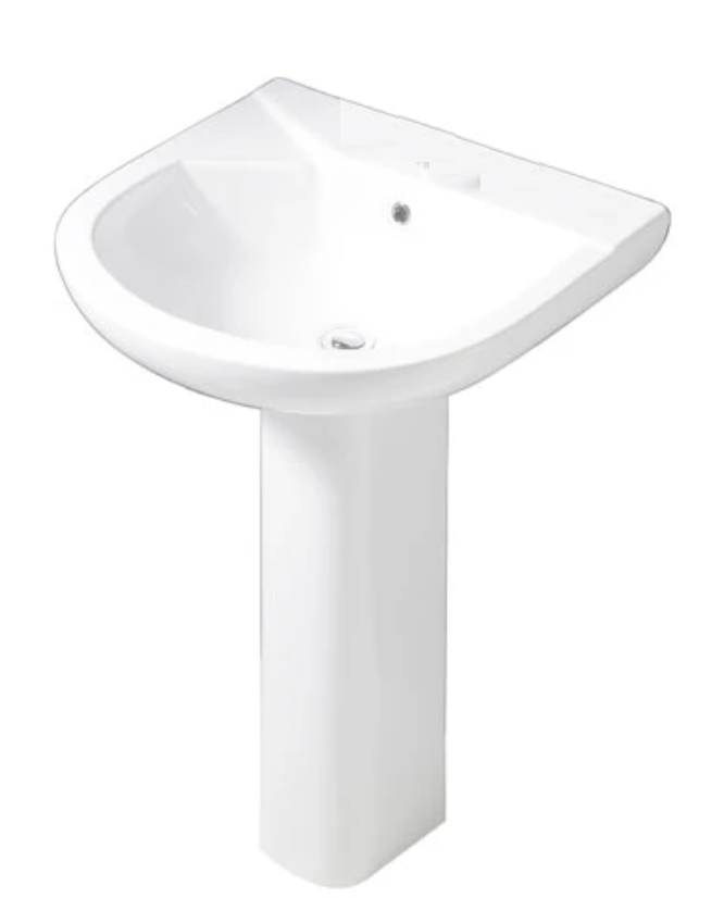 Barclay B/3-438WH Anabel 630 Lavatory Pedestal and Basin 8 Widespread - White