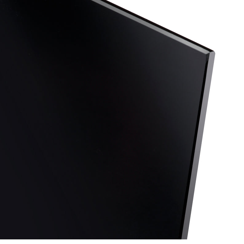 GlassCrafters 20W x 72H x 6D Full Length Frameless Mirrored Cabinet, Right Hand, Black Glass