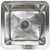 Linkasink C006 Hammered Small Square With 3.5 Drain Opening