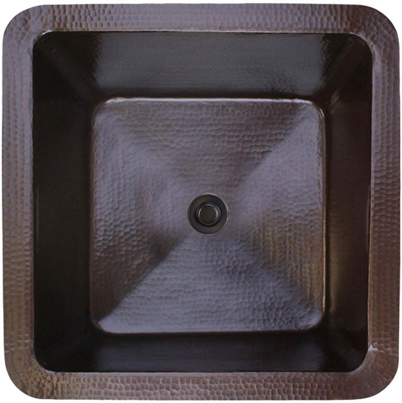 Linkasink C007-2 Hammered Large Square With 2 Drain Opening