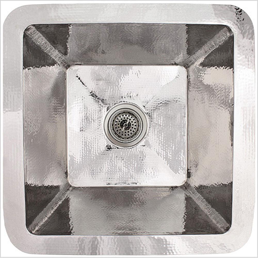 Linkasink C008 Hammered Large Square With 3.5 Drain Opening