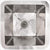 Linkasink C008 Hammered Large Square With 3.5 Drain Opening