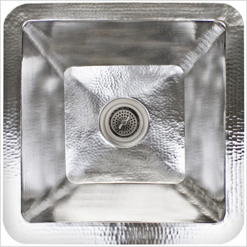 Linkasink C008 Hammered Large Square With 3.5 Drain Opening