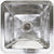 Linkasink C008 Hammered Large Square With 3.5 Drain Opening