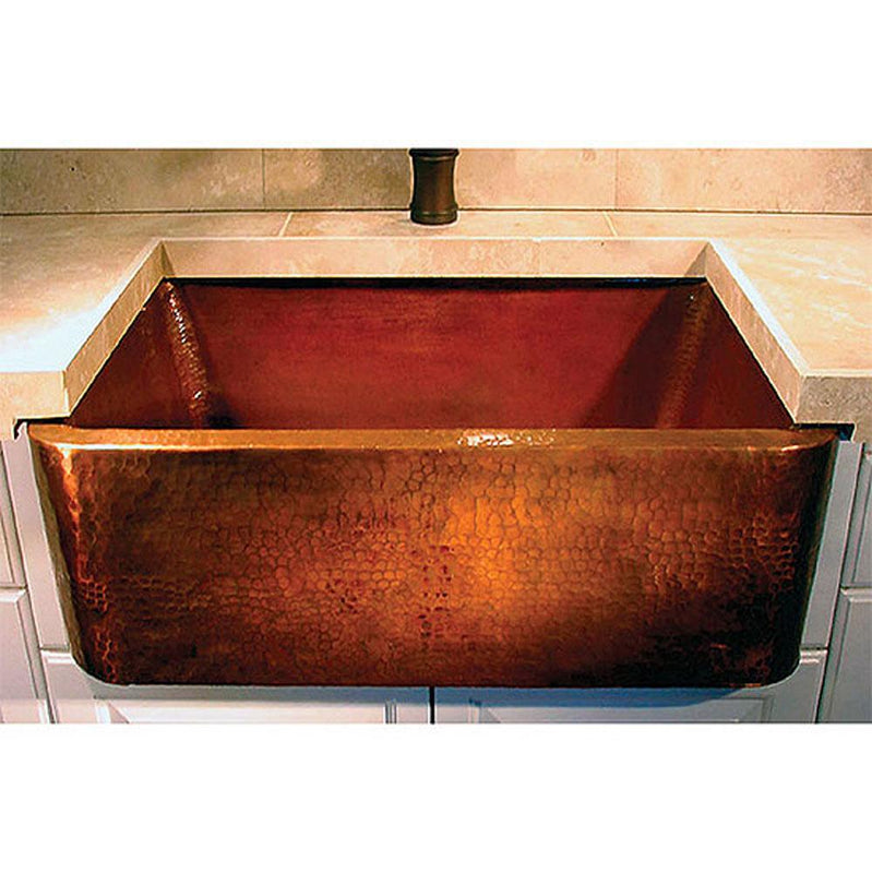 Linkasink C020-33 Hammered Farm House Kitchen - Single Bowl 33