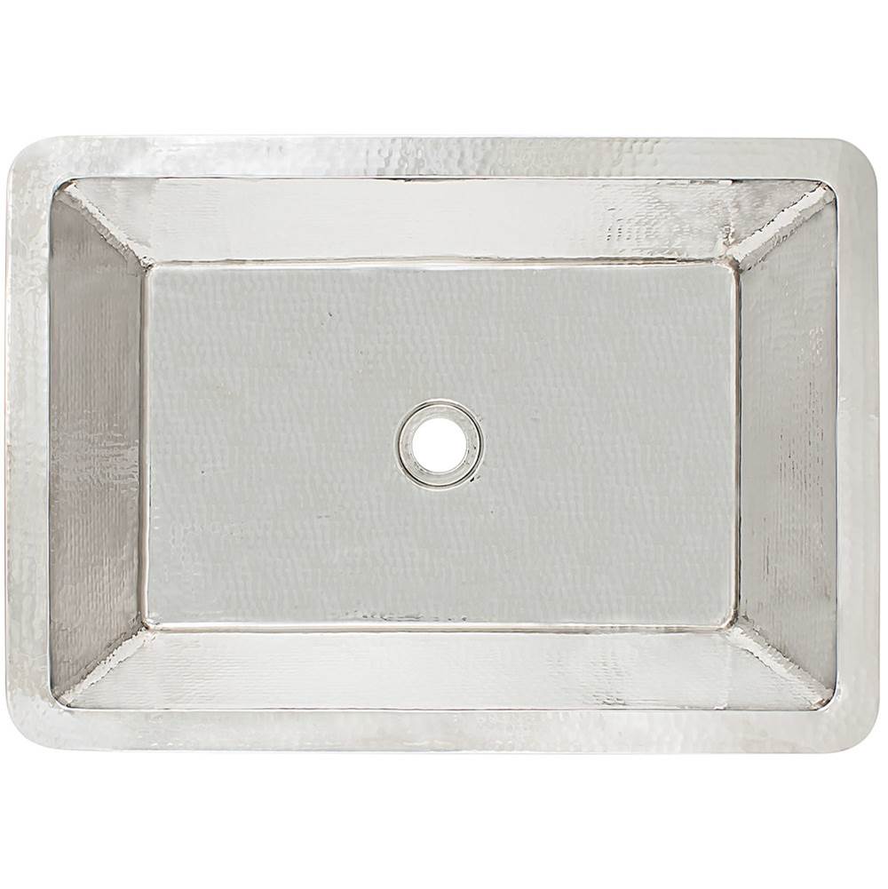 Linkasink C054-3.5 Hammered Rectangular Box Sink With 3.5 Drain Opening