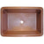 Linkasink C054-3.5 Hammered Rectangular Box Sink With 3.5 Drain Opening