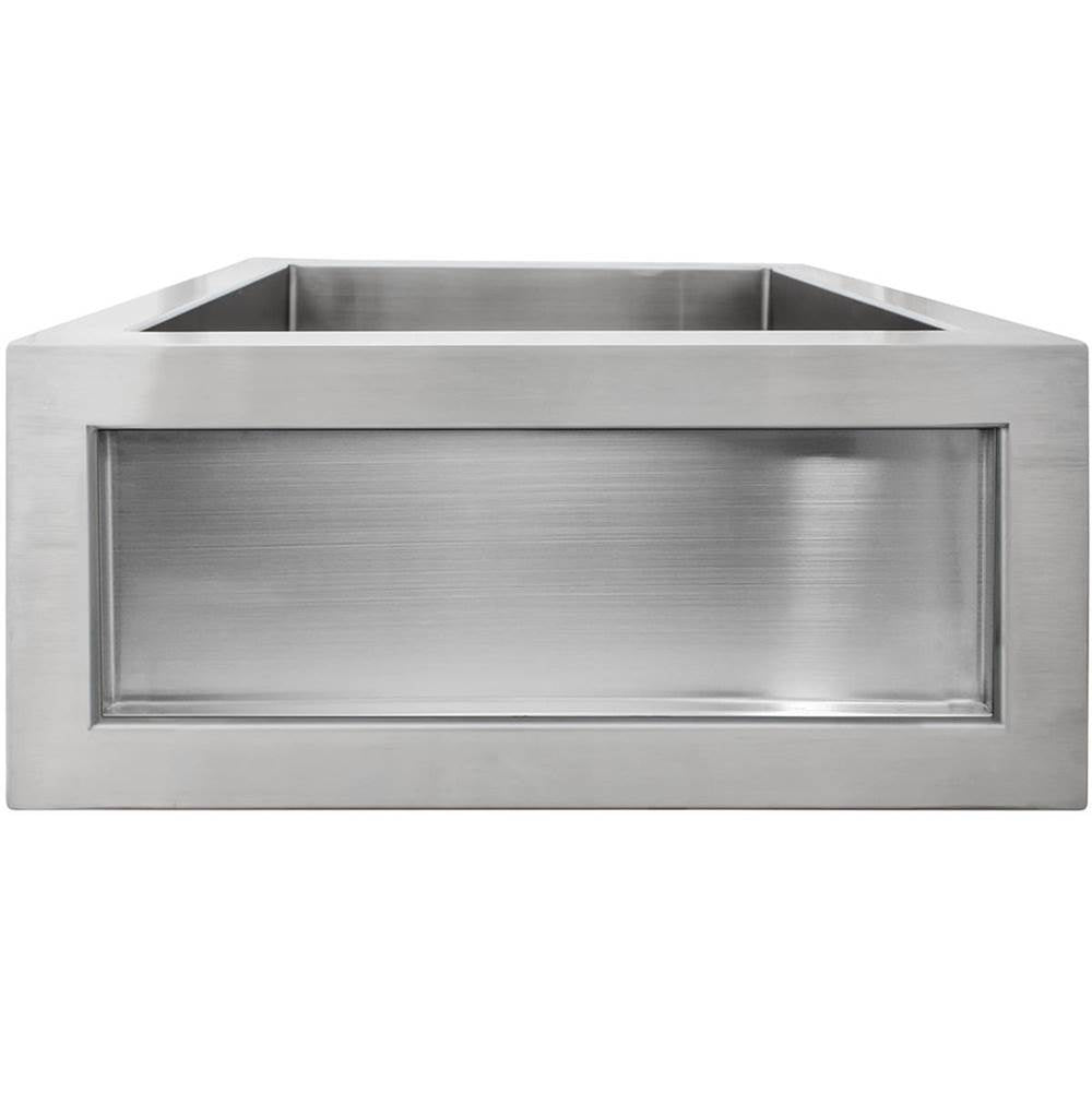 Linkasink C073-1.5 Smooth Inset Apron Front Bar Sink - Satin ( Does Not Inlcude Inset Panel) - Parent