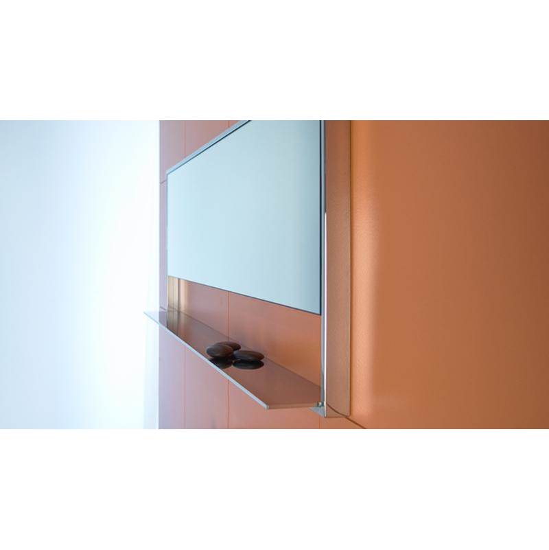 Wet Style C1946B Mirror - C - 19 H X 46 W - Stainless Steel Brushed Finish
