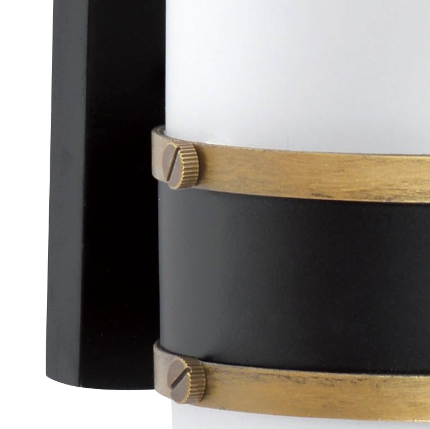 Crystorama CAP-8501-MK-TG Brian Patrick Flynn for Crystorama Capsule 1 Light Outdoor Wall Mount - Matte Black and Textured Gold