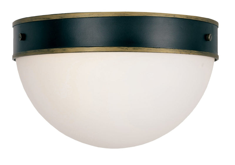 Crystorama CAP-8503-MK-TG Brian Patrick Flynn for Crystorama Capsule 2 Light Outdoor Ceiling Mount - Matte Black and Textured Gold