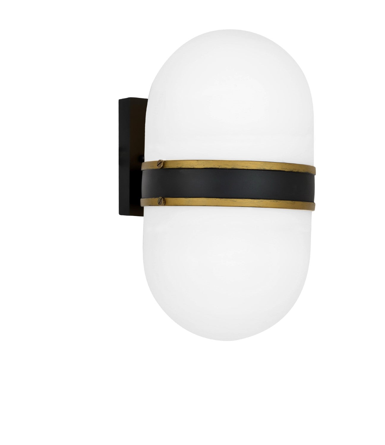 Crystorama CAP-8504-MK-TG Brian Patrick Flynn for Crystorama Capsule 2 Light Outdoor Wall Mount - Matte Black and Textured Gold