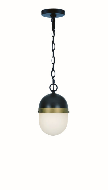 Crystorama CAP-8506-MK-TG Brian Patrick Flynn for Crystorama Capsule 3 Light Outdoor Pendant - Matte Black and Textured Gold
