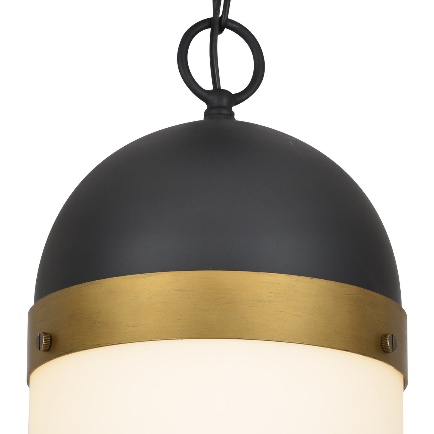 Crystorama CAP-8507-MK-TG Brian Patrick Flynn for Crystorama Capsule 1 Light Outdoor Pendant - Matte Black and Textured Gold