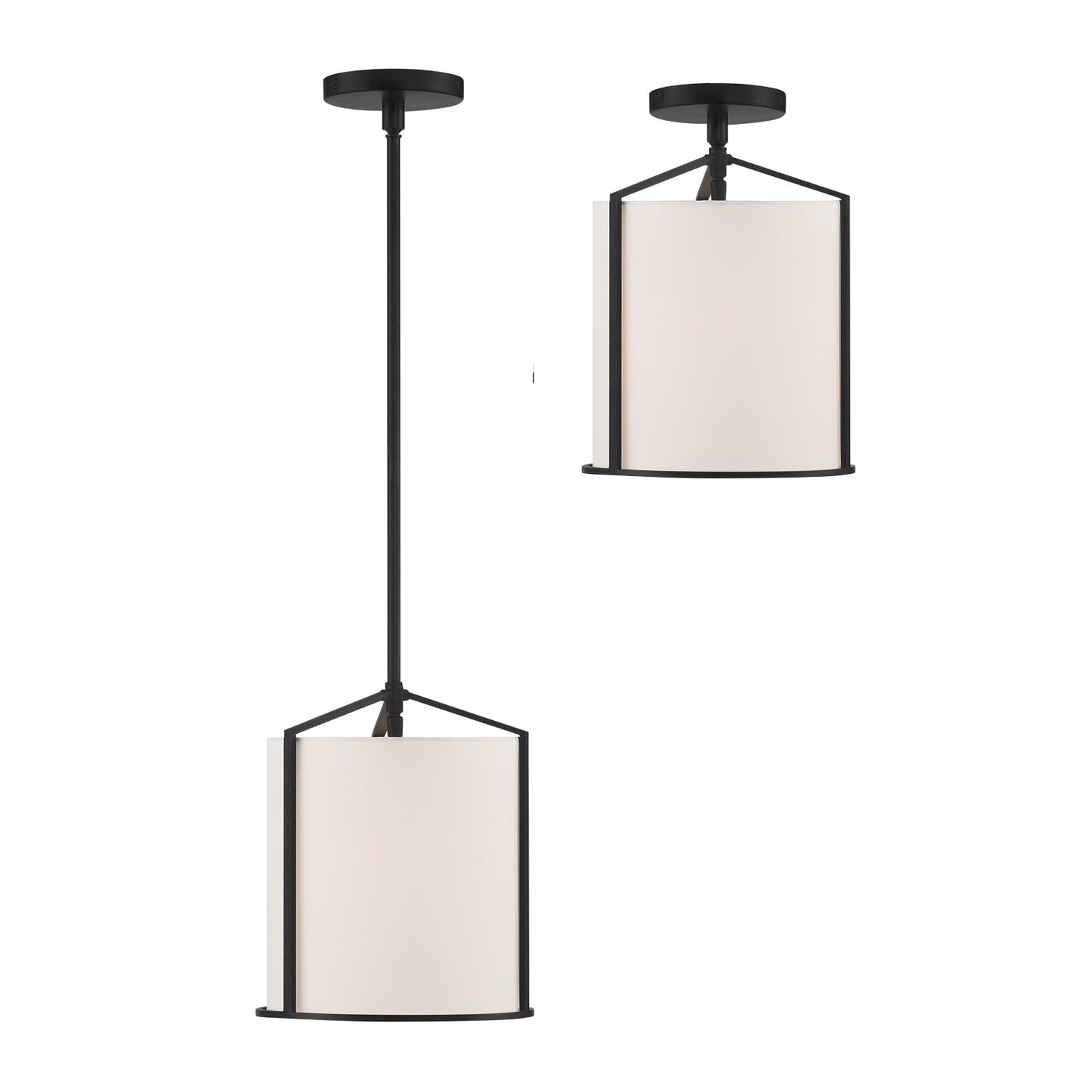 Crystorama CAR-9201-BK Carlyn 1 Light Pendant - Black