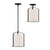 Crystorama CAR-9201-BK Carlyn 1 Light Pendant - Black