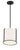 Crystorama CAR-9201-BK Carlyn 1 Light Pendant - Black