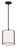 Crystorama CAR-9201-BK Carlyn 1 Light Pendant - Black