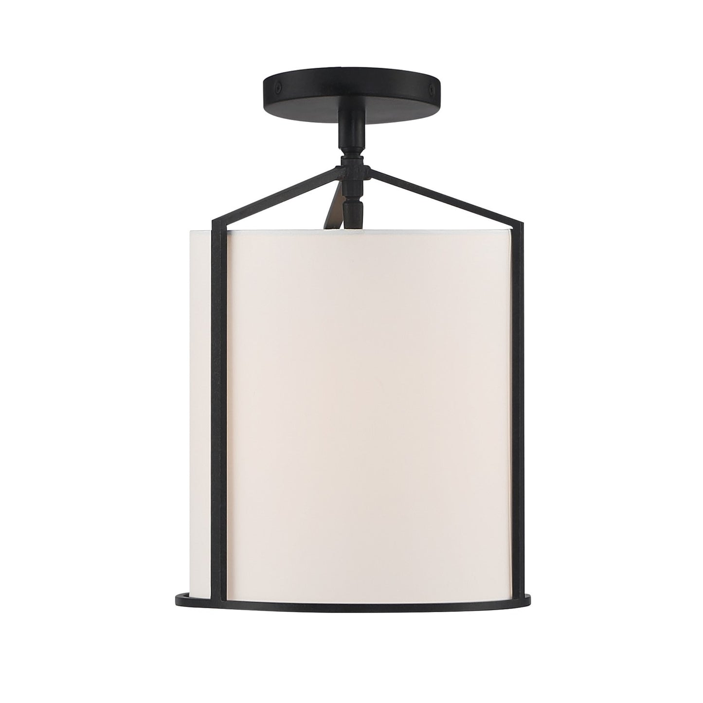 Crystorama CAR-9201-BK_CEILING Carlyn 1 Light Ceiling Mount - Black