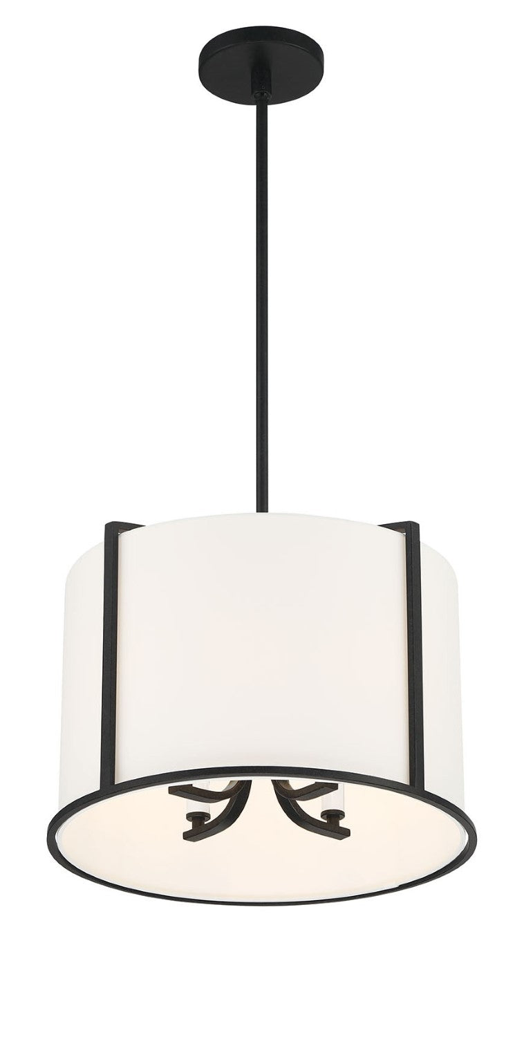 Crystorama CAR-9204-BK Carlyn 4 Light Pendant - Black