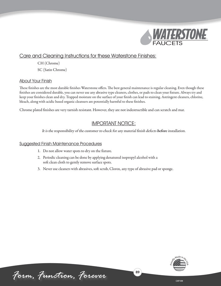 Waterstone 1900C Hunley Cold Only Filtration Faucet - Parent