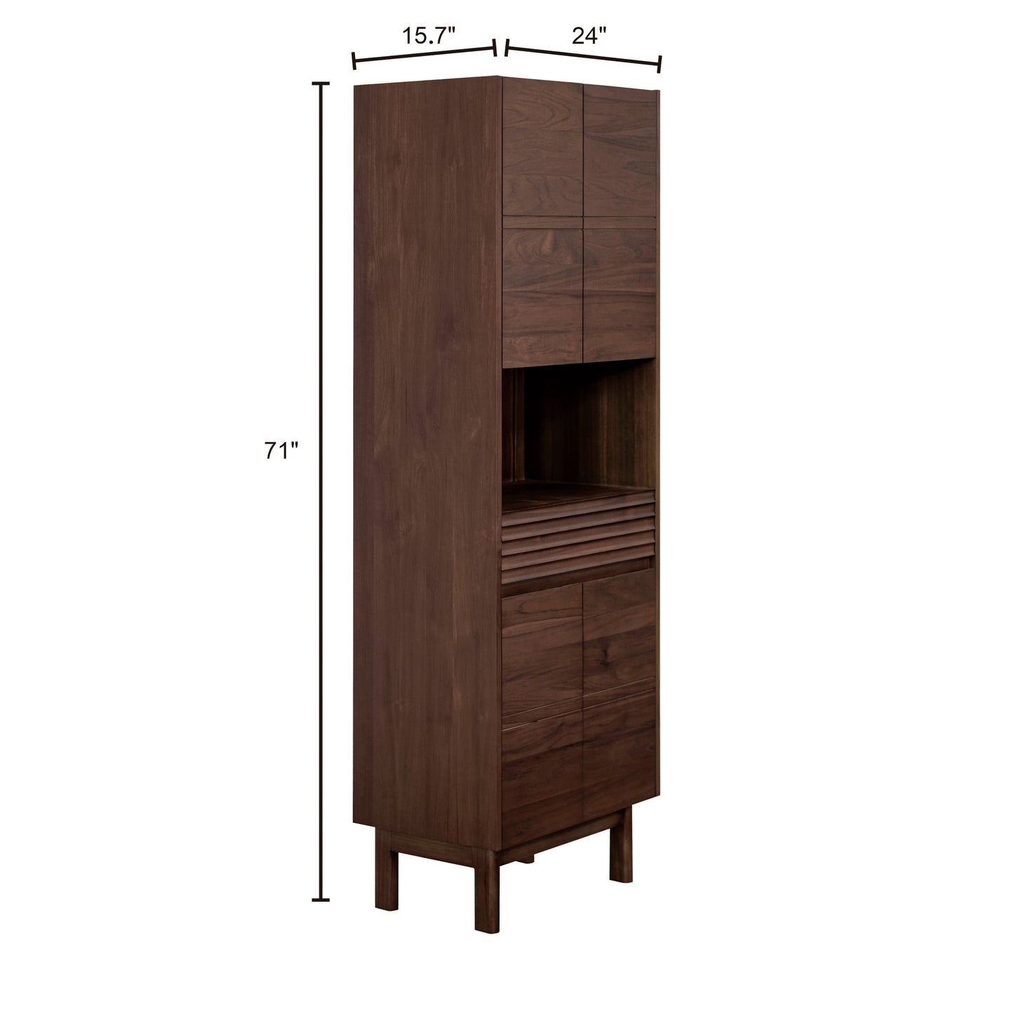 Avanity CARINA-LT24-CT Carina 24 In. Bathroom Linen Cabinet In Coffee Teak