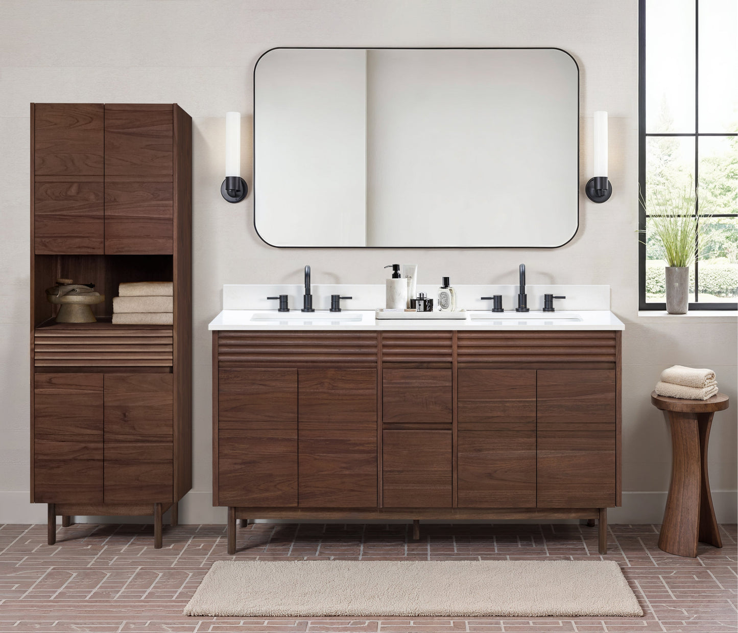 Avanity CARINA-LT24-CT Carina 24 In. Bathroom Linen Cabinet In Coffee Teak