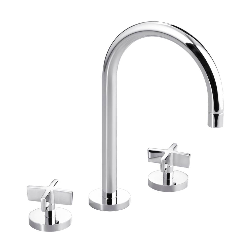 Kallista P24490-CR One Lavatory Bathroom Sink Faucet, Gooseneck, Cross Handles - Parent