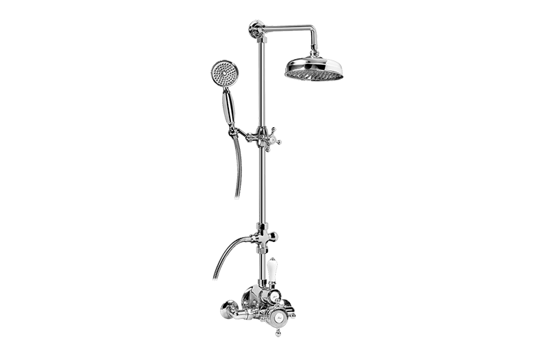 Graff CD2.11-C2S Adley Traditional Exposed Thermostatic Tub and Shower System - With Metal Handshower Handle - Parent