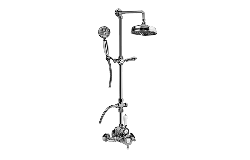 Graff CD2.11-LM34S Adley Traditional Exposed Thermostatic Tub and Shower System - With Metal Handshower Handle - Parent