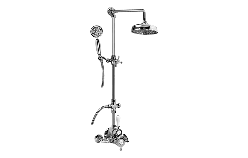 Graff CD2.12-C2S Adley Traditional Exposed Thermostatic Tub and Shower System - With Metal Handshower Handle - Parent
