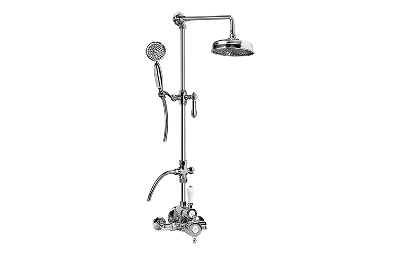 Graff CD2.12-LM34S Adley Traditional Exposed Thermostatic Tub and Shower System - With Metal Handshower Handle - Parent