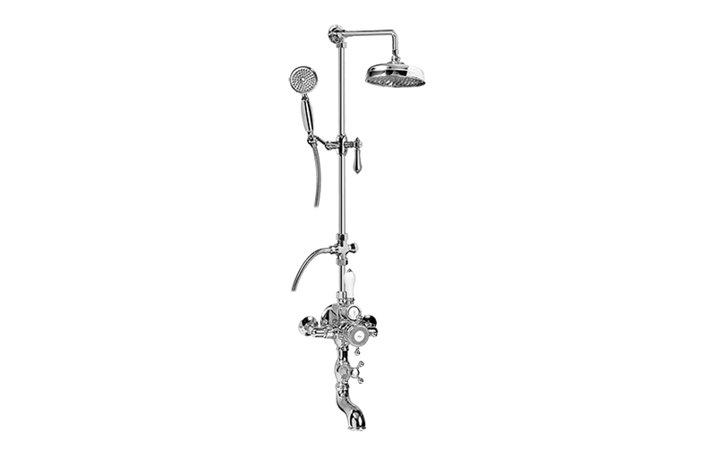 Graff CD4.11-LM34S Adley Traditional Exposed Thermostatic Tub and Shower System - With Metal Handshower Handle - Parent