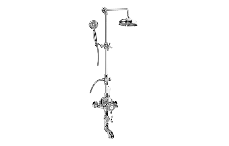 Graff CD4.12-C2S Adley Exposed Thermostatic Tub and Shower System - With Metal Handshower Handle - Parent