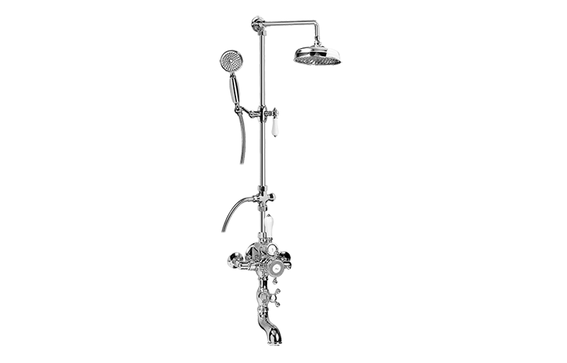 Graff CD4.12-LC1S Adley Exposed Thermostatic Tub and Shower System - With Metal Handshower Handle - Parent