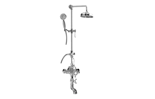 Graff CD4.12-LC1S Adley Exposed Thermostatic Tub and Shower System - With Metal Handshower Handle