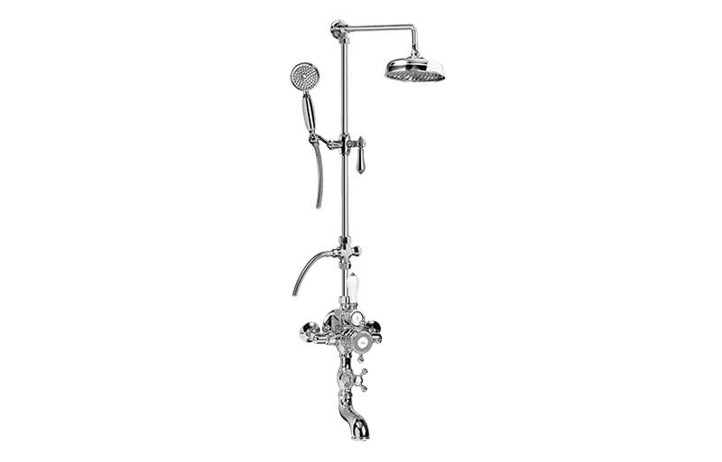 Graff CD4.12-LM34S Adley Exposed Thermostatic Tub and Shower System - With Metal Handshower Handle - Parent